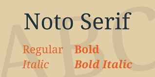 Przykład czcionki Noto Serif Toto